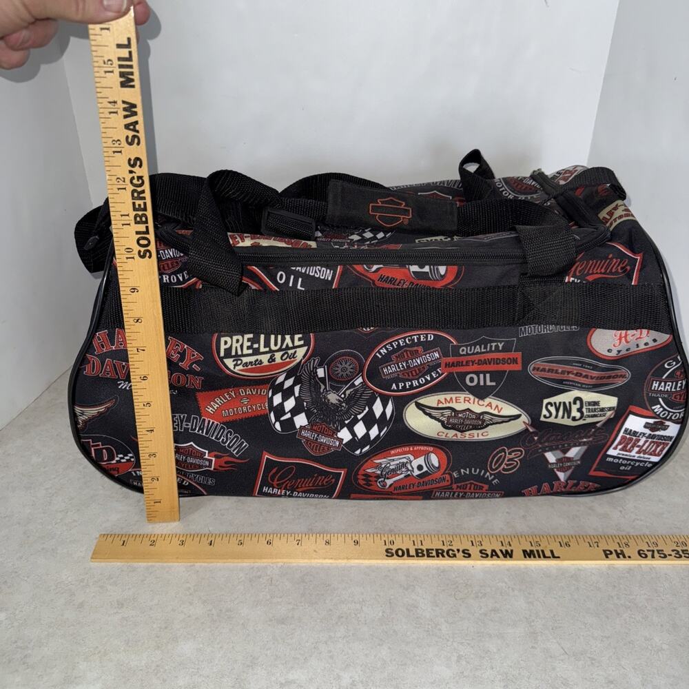 Harley-Davidson Logo Sport Light-Weight Duffel Bag 20 x 9 x 10” All Over LOGO